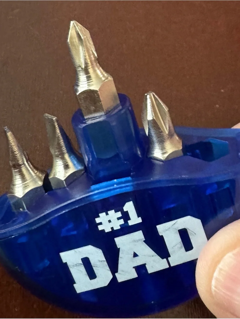 #1 Dad Blue Acrylic Screwdriver Keychain